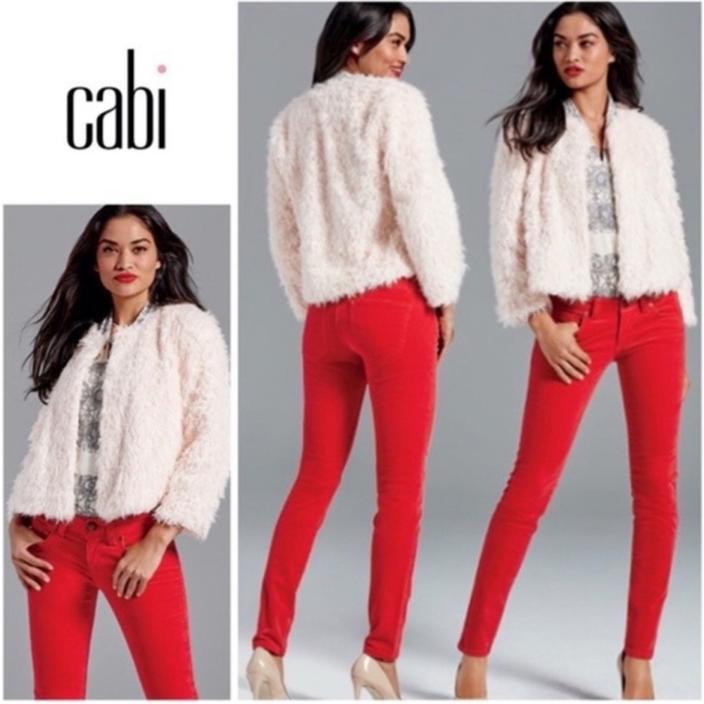 CAbi Women's Red Skinny Pants